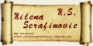 Milena Serafimović vizit kartica